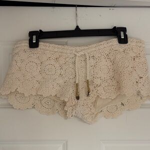 Billabong Crochet Lace Shorts - Cream